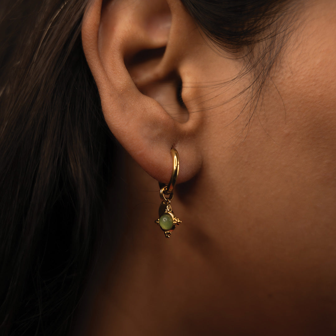 Bohemian Dewdrop Hoops
