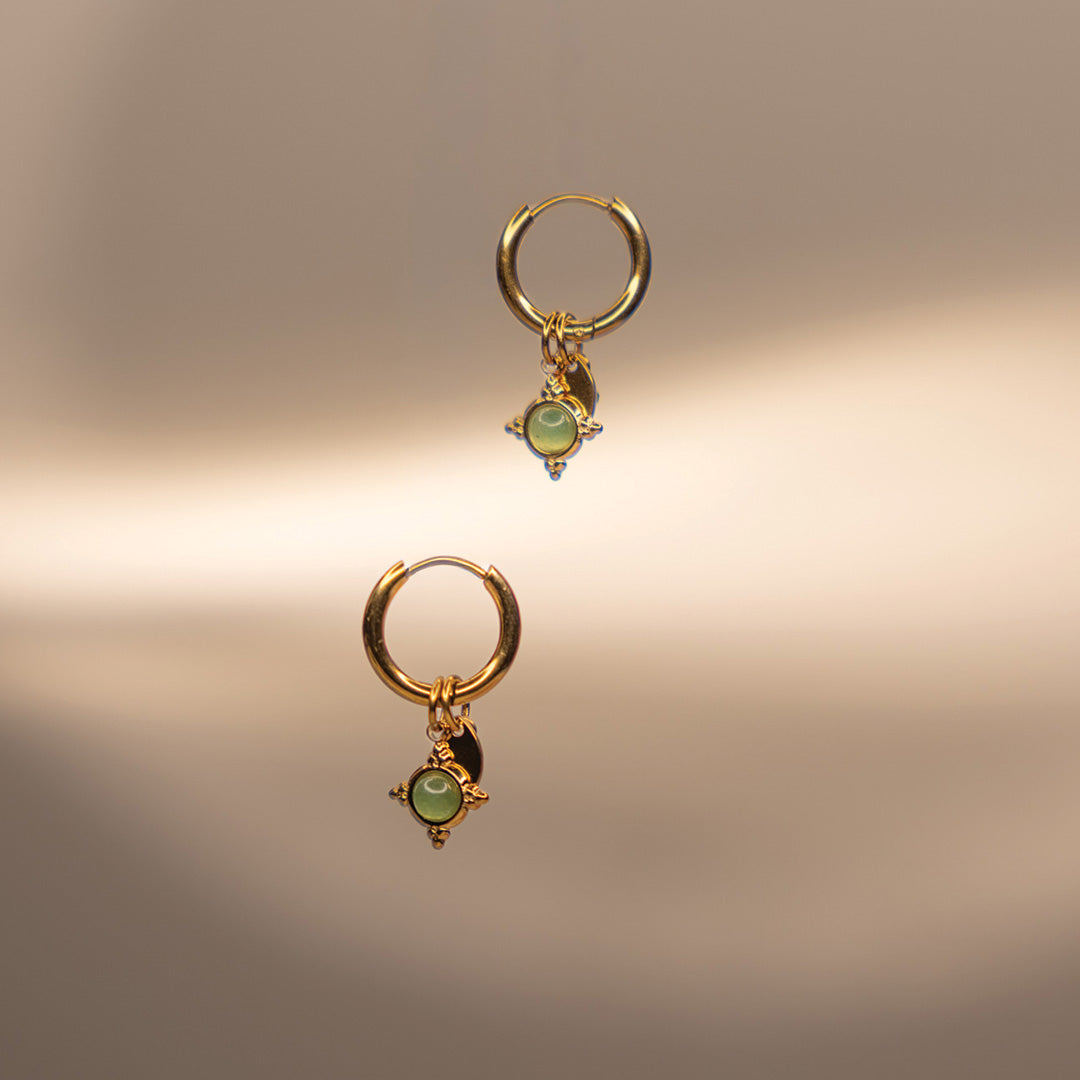 Bohemian Dewdrop Hoops