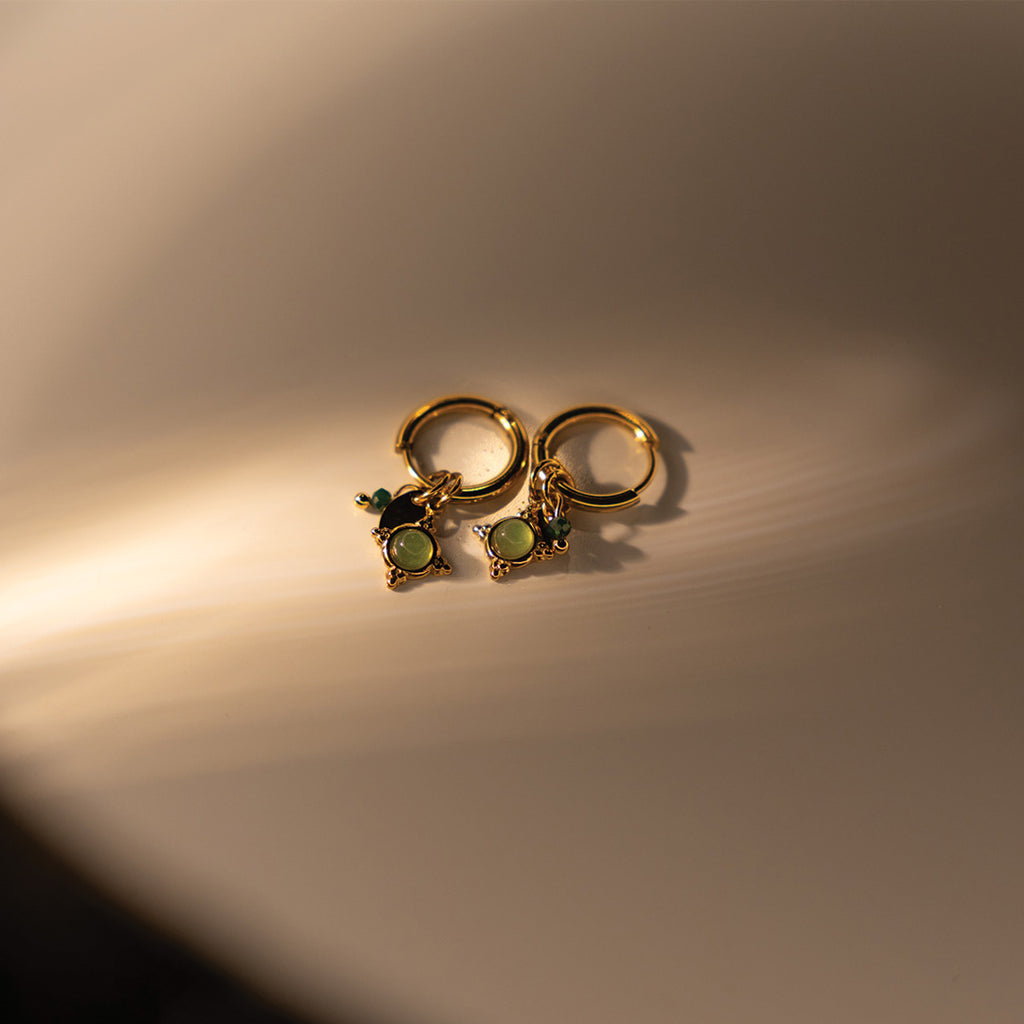 Bohemian Dewdrop Hoops